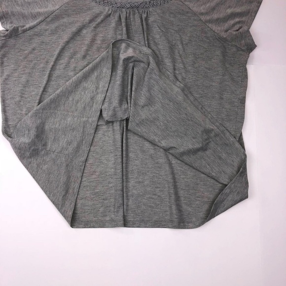 Earth Angels 2X Short Sleeves Gray Shirt Blouse - Picture 4 of 5